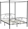 vidaXL Himmelbett-Gestell Schwarz Metall 160 x 200 cm 284437 Bild 2
