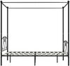 vidaXL Himmelbett-Gestell Schwarz Metall 160 x 200 cm 284437 Bild 3