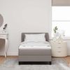 vidaXL Boxspringbett mit Matratze mit Kopfteil Taupe 90 x 200 cm Stoff 3339944 Bild 3