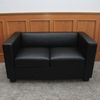 2er Sofa Couch Loungesofa Lille ~ Kunstleder, schwarz Bild 2