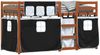 vidaXL Etagenbett mit Vorhängen Weiß & Schwarz 80x200 cm Kiefernholz 3283922 Bild 4