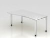 Schreibtisch QS18 4Fuß eckig 180x100 / 80cm Ahorn Gestellfarbe: Silber Bild 4