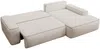 Vente-unique - ZOMELA Sofa SamtStoff Beige - B 162 cm x H 87 cm x L 264 cm Bild 4