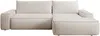 Vente-unique - ZOMELA Sofa SamtStoff Beige - B 162 cm x H 87 cm x L 264 cm Bild 2