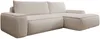 Vente-unique - ZOMELA Sofa SamtStoff Beige - B 162 cm x H 87 cm x L 264 cm Bild 3