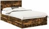 vidaXL Bettrahmen Geräucherte Eiche 120 x 190 cm Ingenieurs Holz 3409479 Bild 2