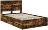vidaXL Bettrahmen Geräucherte Eiche 120 x 190 cm Ingenieurs Holz 3409479 Bild 4
