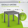 Juskys Gartentisch Laki 70x70 cm ausziehbar - Aluminium Esstisch zum Ausziehen - große Tischplatte - Alu Tisch Balkonmöbel Gartenmöbel Anthrazit Bild 3