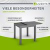 Juskys Gartentisch Laki 70x70 cm ausziehbar - Aluminium Esstisch zum Ausziehen - große Tischplatte - Alu Tisch Balkonmöbel Gartenmöbel Anthrazit Bild 4
