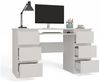 Raumhirsch Furniture Schreibtisch mit Tastaturauszug, Bürotisch, BüroBürotisch (Maße 130 x 76 x 51 cm, universell nutzbar), Modernes Design, Robuste Konstruktion Bild 3