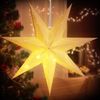 Casaria LED Weihnachtsstern Creme 7 Spitzen Beleuchtet 60 cm Papierstern Weihnachten Weihnachtsdeko Leuchtstern Dekostern Adventsstern Bild 2