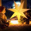 Casaria LED Weihnachtsstern Creme 7 Spitzen Beleuchtet 60 cm Papierstern Weihnachten Weihnachtsdeko Leuchtstern Dekostern Adventsstern Bild 5