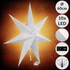 Casaria LED Weihnachtsstern Creme 7 Spitzen Beleuchtet 60 cm Papierstern Weihnachten Weihnachtsdeko Leuchtstern Dekostern Adventsstern Bild 3