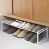 Yamazaki Schuhregal "Frame" aus Metall, ausziehbar 40-70 x 17 x 25 cm, Schuhständer, platzsparend, Schuhablage, ausziehbar von 40 bis 70cm,erweiterbar, weiß Bild 5