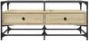 vidaXL Couchtisch mit Glasplatte Sonoma-Eiche 98,5x50x45 cm Stahl 846045 Bild 4