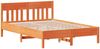 vidaXL Massivholzbett ohne Matratze Wachsbraun 160x200 Kiefernholz 3323217 Bild 5