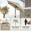 Sekey Sonnenschirm Rechteckig mit Kurbel Gartenschirm Groß Marktschirm UV Schutz, LxB: 300,00x200 cm, Sonnenschirm 300 x 200, Marktschirm Neigbar, 30° knickbar, für Garten Bild 2