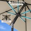 Sekey Sonnenschirm Rechteckig mit Kurbel Gartenschirm Groß Marktschirm UV Schutz, LxB: 300,00x200 cm, Sonnenschirm 300 x 200, Marktschirm Neigbar, 30° knickbar, für Garten Bild 4