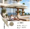 Sekey Sonnenschirm Rechteckig mit Kurbel Gartenschirm Groß Marktschirm UV Schutz, LxB: 300,00x200 cm, Sonnenschirm 300 x 200, Marktschirm Neigbar, 30° knickbar, für Garten Bild 3