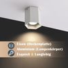 ZMH Aufbaustrahler Spots Deckenleuchte Weiß: Deckenspots Aufbauspot Modern Deckenlampe Aufputz Aufbau Deckenstrahler GU10 aus Aluminium Flurlampe Spotleuchte für Esszimmer (Ohne Leuchtmittel) Bild 4