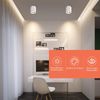 ZMH Aufbaustrahler Spots Deckenleuchte Weiß: Deckenspots Aufbauspot Modern Deckenlampe Aufputz Aufbau Deckenstrahler GU10 aus Aluminium Flurlampe Spotleuchte für Esszimmer (Ohne Leuchtmittel) Bild 2