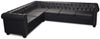 vidaXL Chesterfield-Ecksofa 6-Sitzer Kunstleder Schwarz 243617 Bild 2