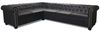 vidaXL Chesterfield-Ecksofa 6-Sitzer Kunstleder Schwarz 243617 Bild 4