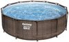 Bestway Steel Pro Max Frame Pool Komplettset Deluxe, rund, Rattan-Optik, 366 x 100 cm Bild 4