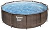 Bestway Steel Pro Max Frame Pool Komplettset Deluxe, rund, Rattan-Optik, 366 x 100 cm Bild 5