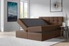 99rooms Cesar Boxspringbett Kunstleder 120x200 cm Hellbraun Bild 3