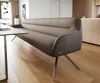 Esszimmerbank Taya-Flex 300 cm Strukturstoff Soft Taupe Kreuzgestell kantig Edelstahl Taschenfederkern Bild 5