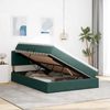 vidaXL Bett mit Stauraum und LED mit LED Dunkelgrün 140 x 190 cm Samt 3371394 Bild 4