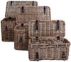 LebensWohnArt Truhe 3 tlg. Truhen-Set KOPED Kubu-Rattan + Ledergriffen Bild 3