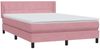 vidaXL Boxspringbett mit Matratze Rosa 140x220 cm Samt 3318158 Bild 4