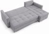 AX LIVING Ecksofa ELIF Hellgrau mit Schlaffunktion L-Form, Sofa mit Bettkasten - Moderne Ecksofa, Wohnzimmer Ecksofa - Eckcouch Hellgrau - Rechts Bild 5
