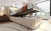 Kinder-Polsterbett 90×200 cm mit Bettkasten, LED & USB, beige, ohne Matratze Bild 5