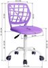 Bürostuhl Ergonomisch höhenverstellbar Stoffsitz Lila Violett Bild 3
