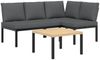 vidaXL 3-tlg. Garten-Sofagarnitur mit Kissen Schwarz Aluminium 3283685 Bild 2