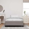 vidaXL Boxspringbett mit Matratze Taupe 120 x 190 cm Stoff 3398476 Bild 3