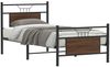 Einzelbettgestell Design für Erwachsene ohne Matratze Braun Eiche 75x190 cm Holzwerkstoff d4166e Bild 2