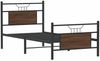Einzelbettgestell Design für Erwachsene ohne Matratze Braun Eiche 75x190 cm Holzwerkstoff d4166e Bild 3