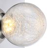 LED Wandlampe, Chrom, Glaskugel, Struktur, H 15 cm Bild 5