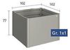 Biohort Hochbeet 102 x 102 x 77 cm (BxTxH) lieferbar in 3 Farben silber-metallic Bild 2