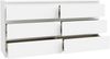 Forte EDMORE Kommode 150 160, moderne Kommode mit 6 Schubladen, Holzwerkstoff, Weiß, 153,9 cm breit x 79,8 cm hoch x 42,2 cm tief Bild 5