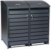 Zelsius Mülltonnenbox Mülltonnenkasten mit abgerundetem Deckel für zwei 120 - 240 Liter (Set, 1 Doppelbox) Bild 2