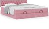 vidaXL Ottoman-Bett mit Matratzen Rosa 200x200 cm Samt 3312103 Bild 4