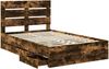 vidaXL Bettrahmen Geräucherte Eiche 120 x 190 cm Ingenieurs Holz 3411851 Bild 5