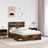 vidaXL Bettrahmen Geräucherte Eiche 120 x 190 cm Ingenieurs Holz 3411851 Bild 3