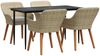 vidaXL Garten Essgruppe mit Kissen 5 pcs Beige Poly-Rattan 3261693 Bild 2
