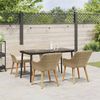 vidaXL Garten Essgruppe mit Kissen 5 pcs Beige Poly-Rattan 3261693 Bild 4